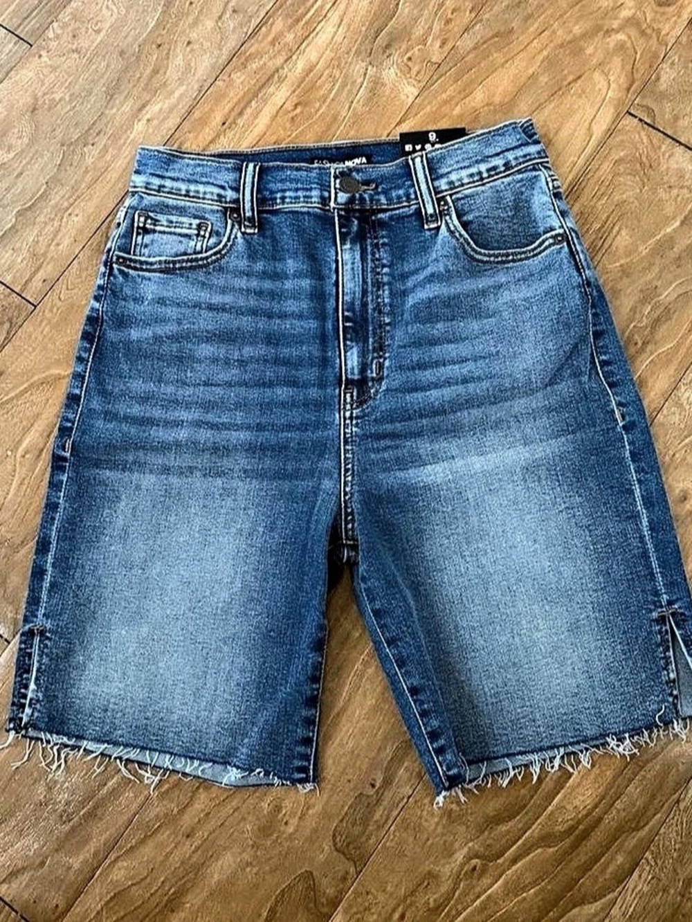 Fashion Nova Denim Jean Shorts Blue Waist 9